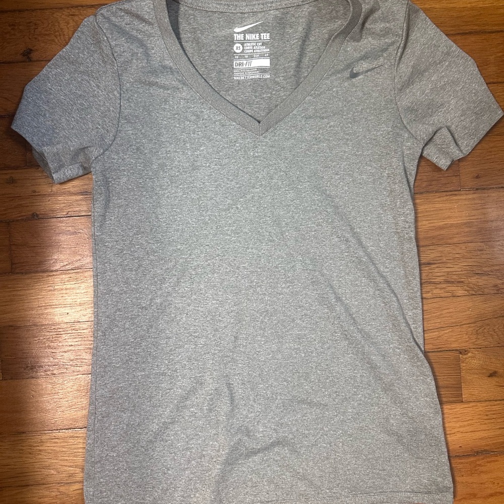 Nike Gray Fitted Short Sleeve T-Shirt